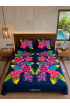 Hand Painted Rayon Bedsheet Set King Size